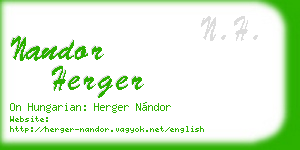 nandor herger business card